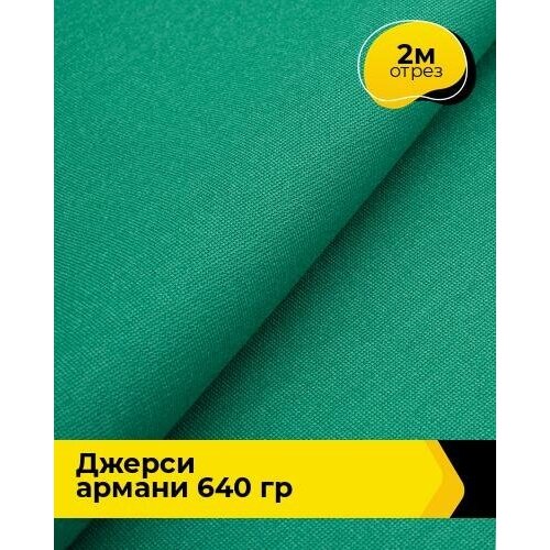 Ткань для шитья и рукоделия Джерси Армани 640 гр 2 м * 150 см, зеленый 030