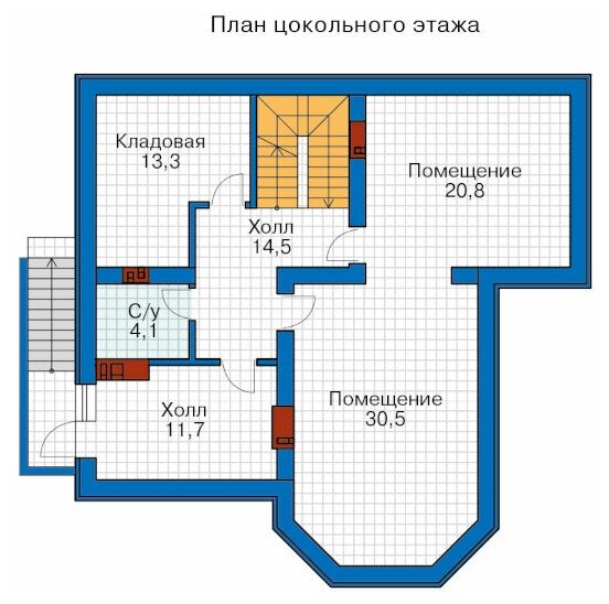 Проект двухэтажного дома из газобетона 40-05CG - фотография № 6