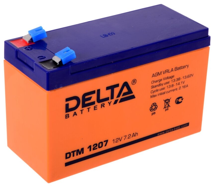 Аккумулятор Delta DTM 1207 12V7.2Ah