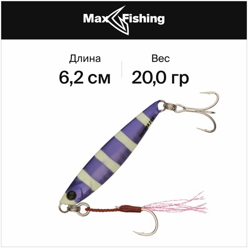 фото Блесна колеблющаяся major craft jigpara standard 20гр #024 zebra purple