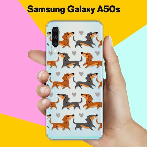 Силиконовый чехол Таксы на Samsung Galaxy A50s силиконовый чехол таксы на samsung galaxy a21s