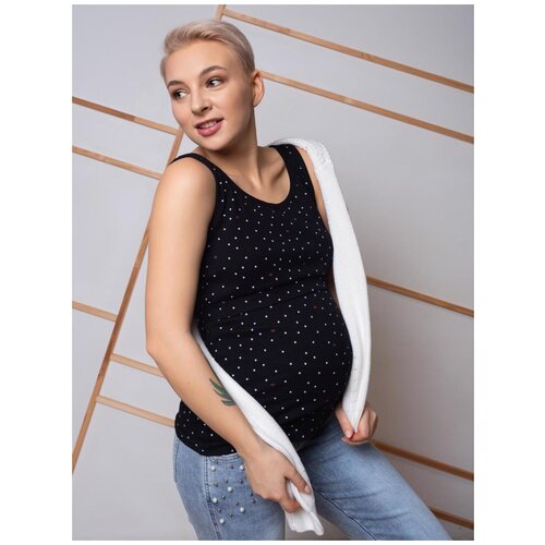 фото Майка i love mum лайза черная/горох для беременных и кормящих (48)