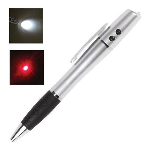 фото Указка лазерная, радиус 200 м, led-фонарь, шариковая ручка, линия 0,5 мм, lh612, 2 шт. beifa