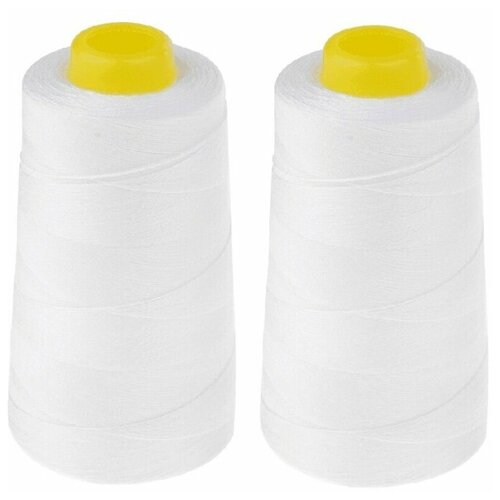 Нитки для шитья 402 пэс 5000 белые набор 2 штуки 318₽