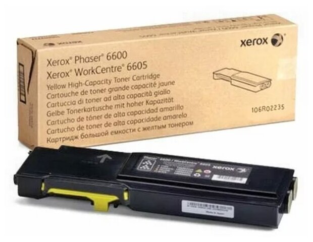 Тонер-картридж XEROX 106R02235 желтый увеличенный для Phaser 6600/WC 6605