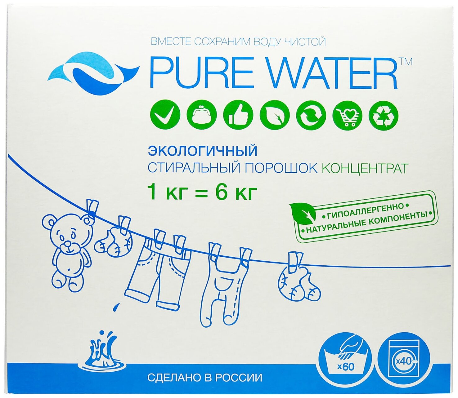 Стиральный порошок 300 г (, ) Pure Water - фото №10