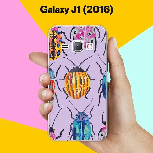 Силиконовый чехол на Samsung Galaxy J1 (2016) Жуки / для Самсунг Галакси Джей 1 (2016) силиконовый чехол оранжевая спираль на samsung galaxy j1 2016 самсунг джей 1 2016