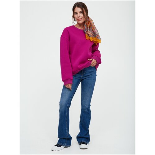 фото Свитшот оверсайз / толстовка / oversize / худи / розовая / женская / 46-48 oyk