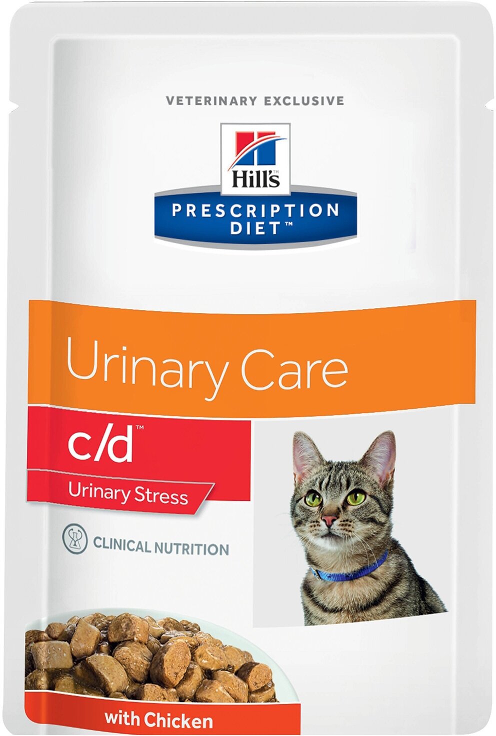Влажный корм Hills Prescription Diet c/d Feline Urinary Stress
with Chicken Pouch диета для кошек 0,085 кг HILL'S - фото №10