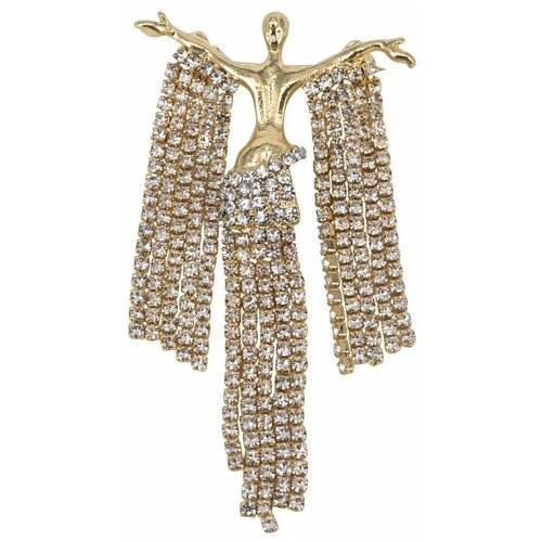 фото Брошь бижутерная дива (замок-булавка, золотистый) 55406 otokodesign