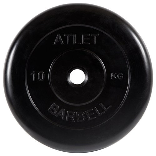 фото Диск обрезиненный черный mb atlet d-26 10кг mb barbell
