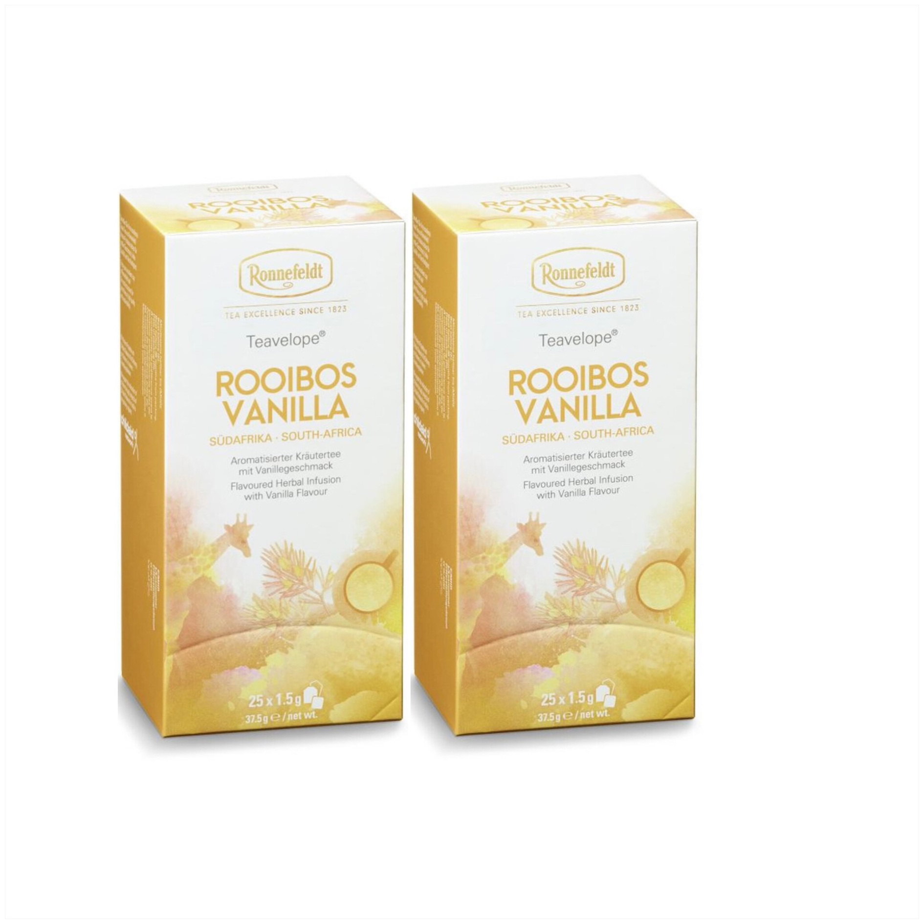 Чай ароматизированный травяной Ronnefeldt Teavelope Rooibos Vanille(Ройбош ваниль) 2 пачки по 25 пакетиков. Арт.15080-2.