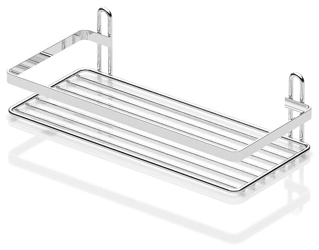 Полка в ванную прямая ES081SSS 1 ярус 25*12*6 нерж. сталь глянцевый