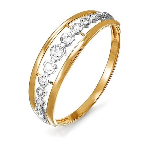 фото Золотое кольцо кюз del'ta d115115 с фианитом diamant-online