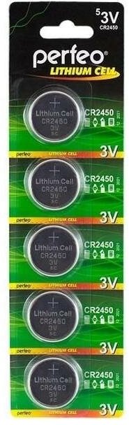 Батарея Perfeo Lithium Cell CR2450 BL-5 CR2450 (5шт) блистер - фото №2