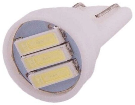 Лампа светодиодная T10 (W5W) 12V 3SMD без цоколя 1-конт белая SKYWAY (ST10-3SMD-7020)