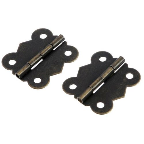 Петля карточная фигурная 25х30 цвет бронза 2 шт 256₽