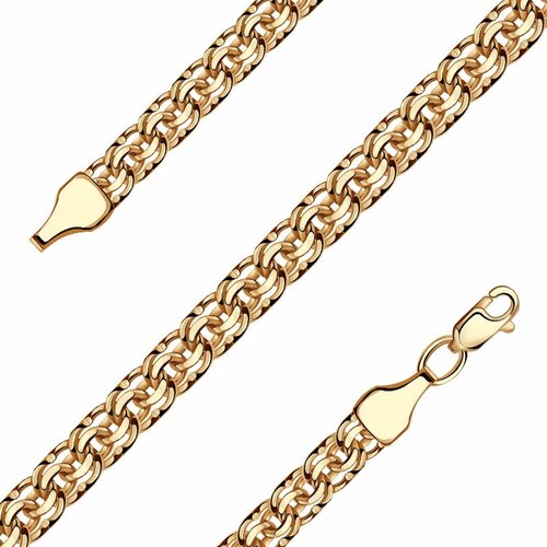 фото Золотой браслет плетение бисмарк ювелир трейд т6700090, размер 18 diamant-online