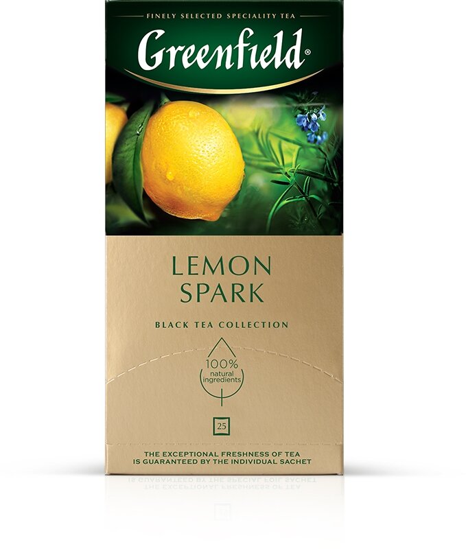 фото Чай черный Greenfield Lemon Spark в пакетиках