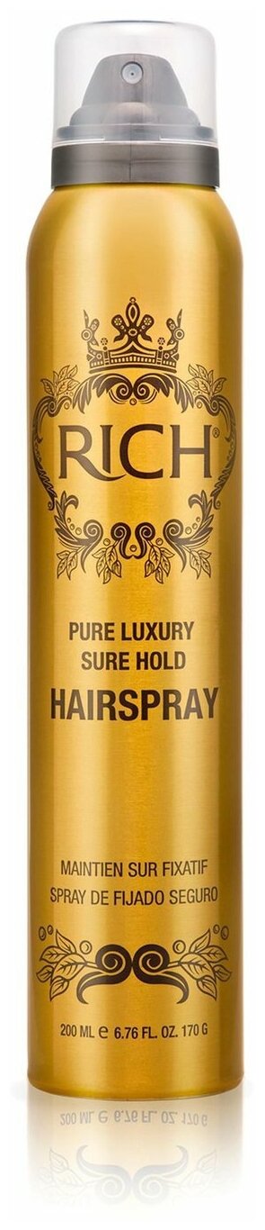 Rich Лак для волос Pure Luxury Sure Hold Hairspray, сильная фиксация, 200 мл