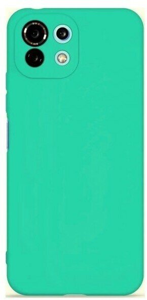 Накладка силиконовая Silicone Cover для Xiaomi Mi 11 Lite / Xiaomi 11 Lite 5G NE бирюзовая