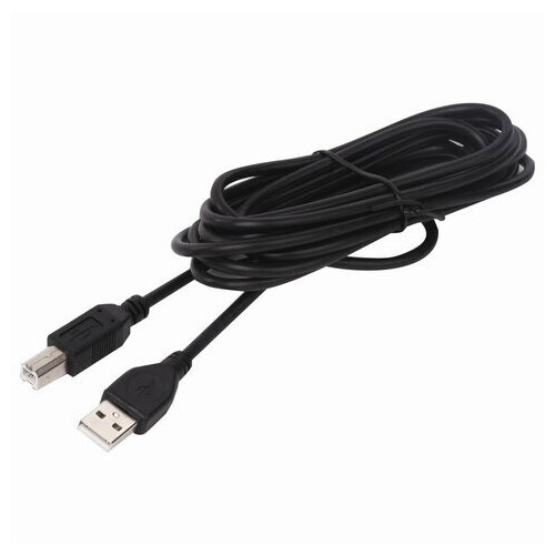 Кабель USB2.0 Sonnen Premium, USB-A (m) - USB-B (m), 3м, черный, 3шт. (513129) аксессуар sonnen economy usb am usb bm 2 0 1 5m black 513118