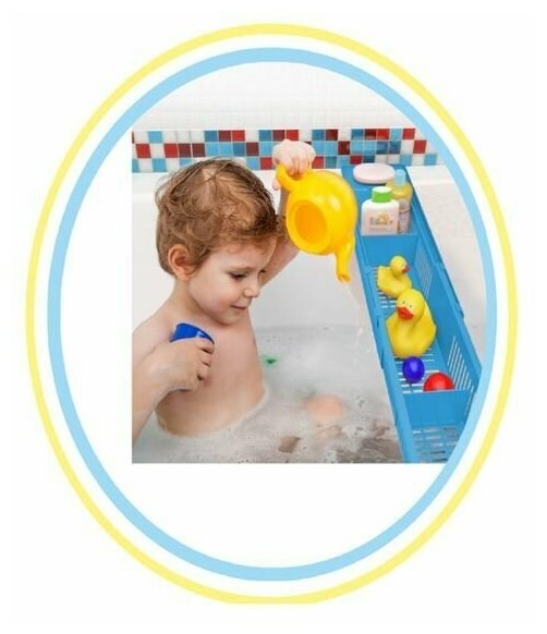 Полка на ванну Toys, 57-89 см, цвет снежно-белый - фотография № 11