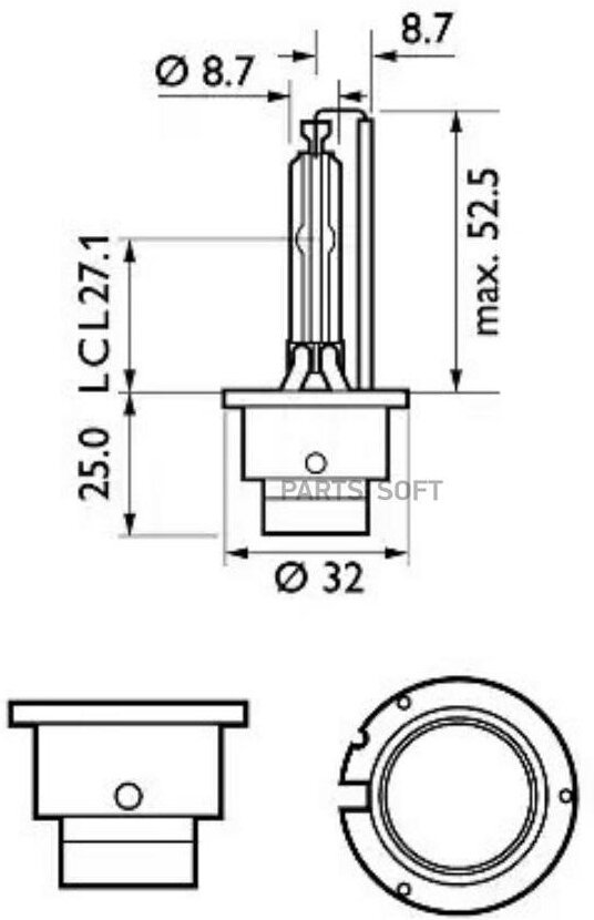 PHILIPS 85122XV2C1 Лампа ксеноновая D2S PHILIPS X-tremeVision gen2 1 шт. 85122XV2C1