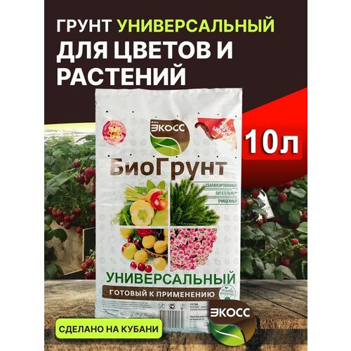 Грунт универсальный для растений 10л биогрунт экосс рассада 10л