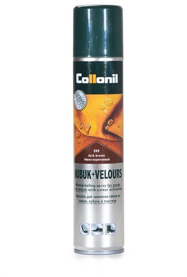 Спрей Collonil Classic Nubuk+Velours Spr для замши/велюра/нубука, цвет тёмно-коричневый, 200ml .