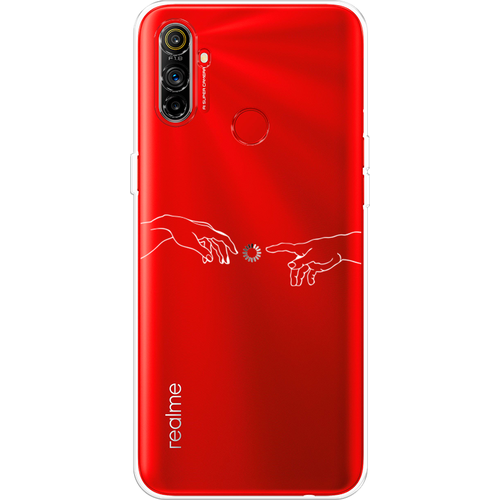 Силиконовый чехол на Realme C3 / Реалми C3 Загрузка творения, прозрачный чехол на realme c3 реалми c3 прозрачный