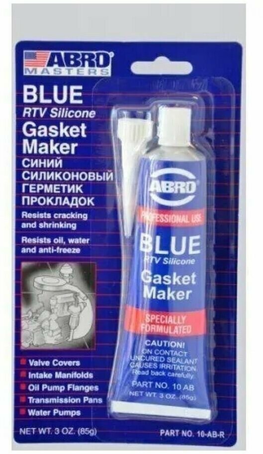 фото Герметик силиконовый синий 85гр ABRO 10-AB-CH-R
