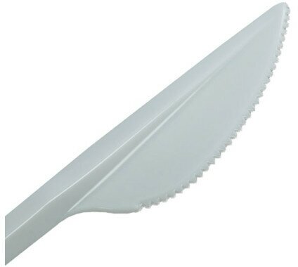 Нож одноразовый белый, 12 штук - фотография № 1