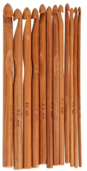 Набор крючков для вязания бамбуковые, 12 штук