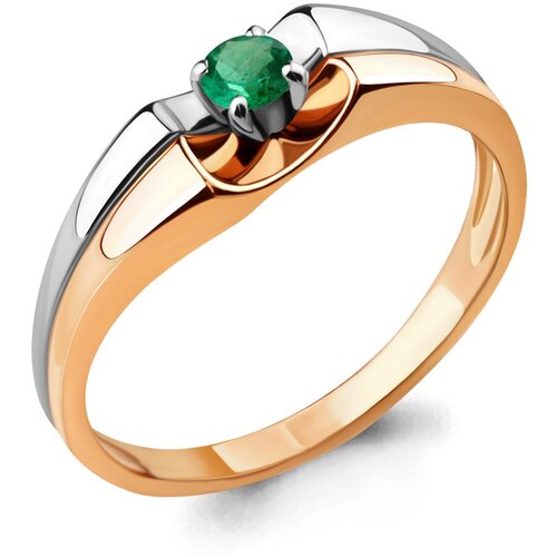 Кольцо Diamant online, золото, 585 проба, изумруд, размер 16.5 кольца aquamarine 6562009 s a