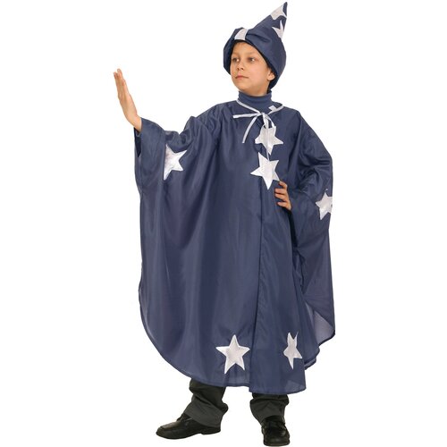 Костюм Вестифика Звездочет, размер 128-134, серый взрослый карнавальный костюм ec 201037 звездочет