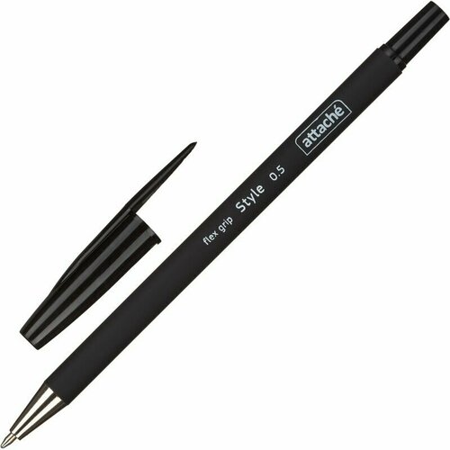 Ручка шариковая, черная, неавтоматическая Attache Style, ручки, набор ручек, 50 шт.