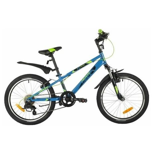 Детский велосипед NOVATRACK 20 EXTREME 6.V синий, сталь, 6 скор., Shimano TY21/Microshift TS38, V- brake тормо