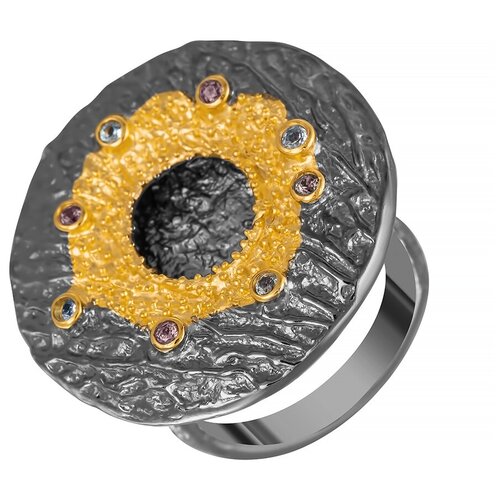 фото Element47 кольцо из серебра 925 пробы с топазами yr01038_ko_bt_bj, размер 17