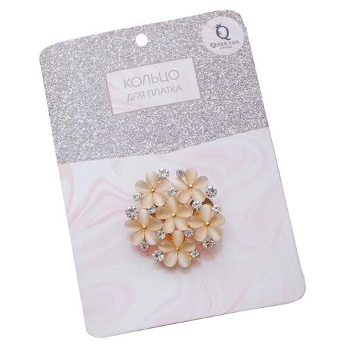 фото Queen fair кольцо для платка цветы в росе 3924999