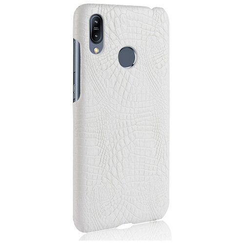 фото Чехол-панель mypads дляhuawei p30 тонкий задний бампер на пластиковой основе с отделкой под кожу крокодила белый