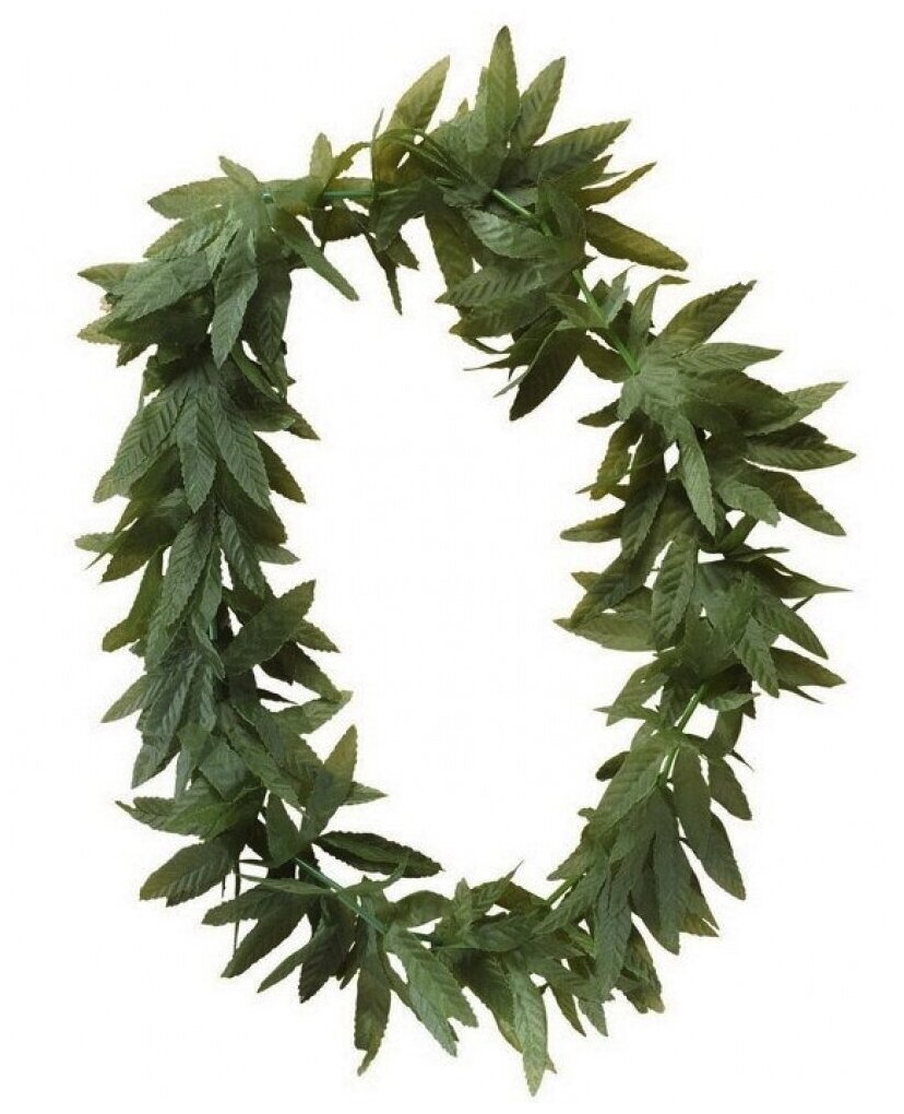 Ожерелье из зеленых листьев (7904)