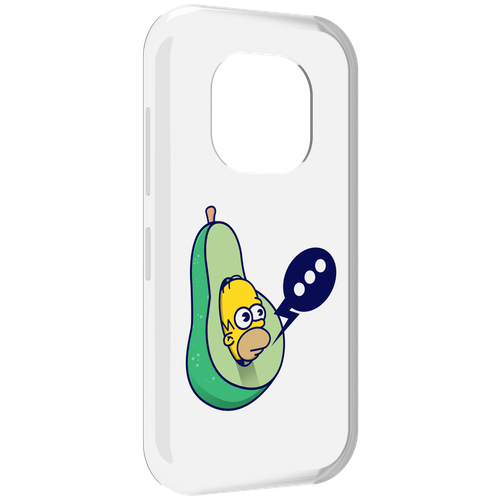 Чехол MyPads Гомер-авокадо для Doogee V20 задняя-панель-накладка-бампер