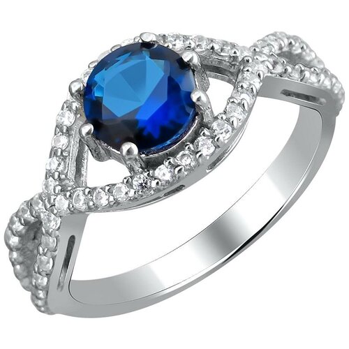 фото Эстет кольцо с фианитами из серебра 01к2511682-2, размер 16