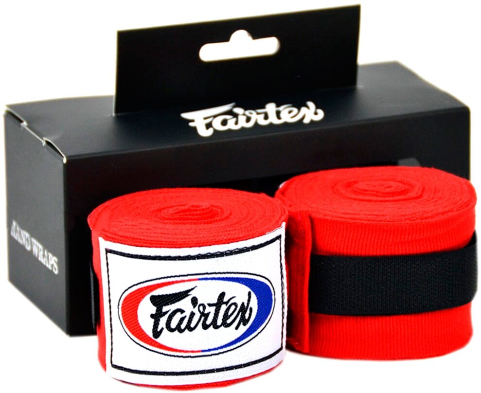 Бинты боксерские HW2 Fairtex красные 4.5 м — фото 1