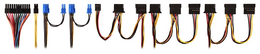 Блок питания 500W Exegate 500PPE Atx SC black Apfc 12cm 24p44p Pci-e 3IDE 5SATA FDD