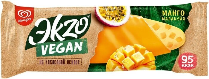 Десерт Ekzo Vegan Манго Маракуйя на кокосовой основе 70г