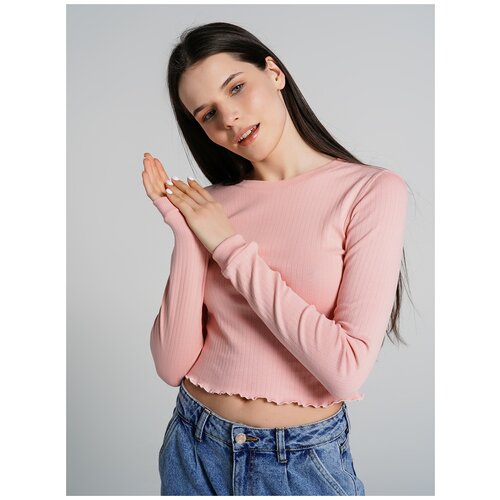 фото Футболка с длин.рукавом твое 65341 размер s, розовый, women