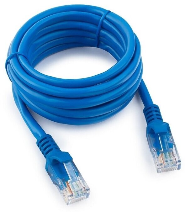 Патч-корд UTP Cablexpert PP12-2M/B кат.5e, 2м, литой, многожильный (синий)
