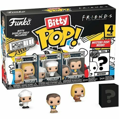 Набор фигурок Funko Bitty POP: Friends - Phoebe, 4 штуки фигурка funko bitty pop friends s3 monica geller ross geller chandler bing mystery 1 of 4 4pk 73050